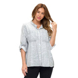 Brush Dyed Shirt in Silver - CS117-SLV