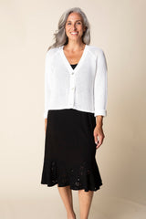 Coastal Crochet V-Neck Cardigan - 84017