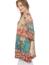Butterfly Cherry Blossom Print Kimono Jacket - 0917BCBF