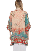 Butterfly Cherry Blossom Print Kimono Jacket - 0917BCBF