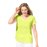 Peruvian Cotton V-Neck Tee - 10000 - XS & S