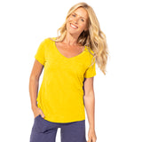 Peruvian Cotton V-Neck Tee - 10000 - XS & S