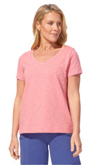 Peruvian Cotton V-Neck Tee - 10000