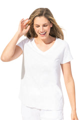 Peruvian Cotton V-Neck Tee - 10000