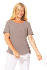 Textured Peruvian Cotton Carefree Tee - 10003