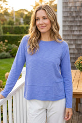 Textured Peruvian Cotton Unplugged Pullover — baja