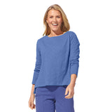 Textured Peruvian Cotton Boxy Tee - 10025