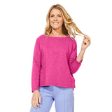 Textured Peruvian Cotton Boxy Tee - 10025