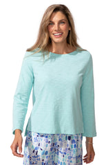 Textured Peruvian Cotton Boxy Tee - 10025