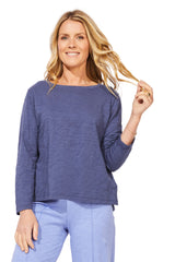 Textured Peruvian Cotton Boxy Tee - 10025
