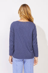 Textured Peruvian Cotton Boxy Tee - 10025