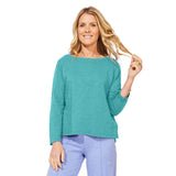 Textured Peruvian Cotton Boxy Tee - 10025