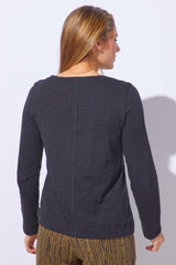 Textured Peruvian Cotton Slub Stay Centered Tee - 10030