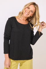 Textured Peruvian Cotton Slub Stay Centered Tee - 10030
