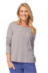 Textured Peruvian Cotton Slub Stay Centered Tee - 10030