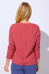 Textured Peruvian Cotton Slub Stay Centered Tee - 10030