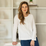 Textured Peruvian Cotton Slub Stay Centered Tee - 10030