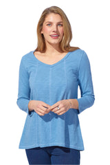 Textured Peruvian Cotton Slub Freedom V-Neck - 10031