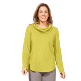 Textured Peruvian Cotton High Lo Cowl - 10036