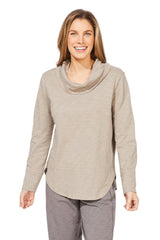 Textured Peruvian Cotton High Lo Cowl - 10036