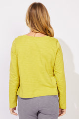 Textured Peruvian Cotton Soft V Neck Tee - 10037