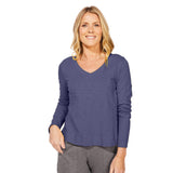 Textured Peruvian Cotton Soft V Neck Tee - 10037