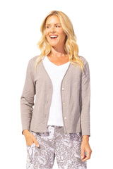 Short V-Neck Cotton Chill Jacket - 10060