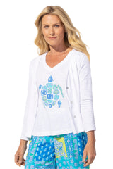 Short V-Neck Cotton Chill Jacket - 10060