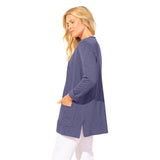 Long Button Front Pocket Cardigan in Navy - 10070-NVY - Size XS Only!