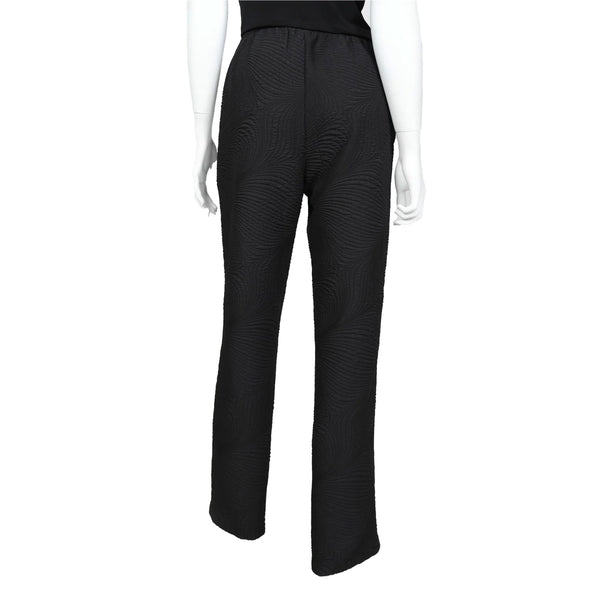 IC Collection Textured Pull-On Pant in Black - 5751P