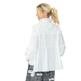 Tiered Zip Front Jacket in White - 1395J-WHT
