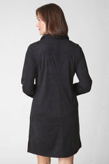 Faux Suede Easy Pocket Dress - 10885