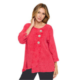 Mineral Wash Cotton Tunic in Red - CG102-RD