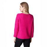 Soft Textured Pullover Top in Raspberry - 89105 - Size XL