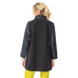 Geo-Textured Pocket Jacket in Black - 6751J-BLK