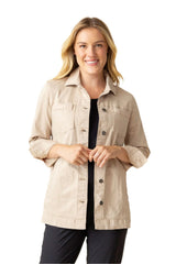 Long Stretch Denim Boyfriend Jacket - 11410