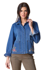 Habitat Stretch Denim Embroidered Jacket - 11411