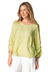 Whisper Jacquard Rayon Pleat Top - 30712