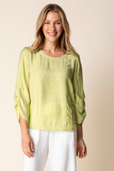 Whisper Jacquard Rayon Pleat Top - 30712