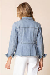 Habitat Stretch Denim Peplum Jacket - 11415