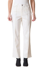 Stretch Denim Seamed Flare Jean - 11466