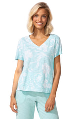 Peruvian Cotton Vintage Scroll Tee - 11600