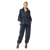 Peplum Zip-Front Jacket in Black - 4646J-BLK - Size M Only!