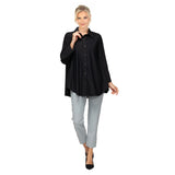 Easy Swing Shirt with Pockets in Black - 3778B-BK