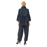 Peplum Zip-Front Jacket in Black - 4646J-BLK - Size M Only!