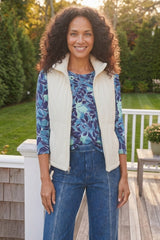 Wave Quilt Summit Vest — fuchsia