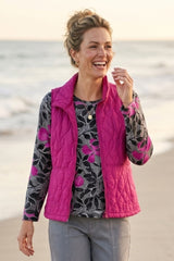 Wave Quilt Summit Vest — fuchsia