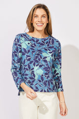Foliage Floral Tee — fog
