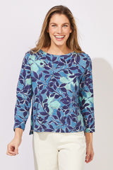 Foliage Floral Cotton Boxy Tee - 12125