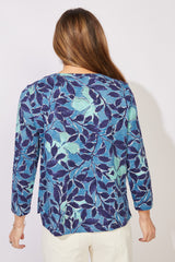 Foliage Floral Cotton Boxy Tee - 12125